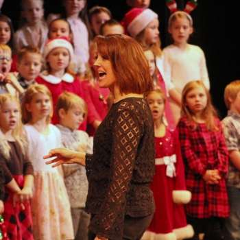 photo of students singing